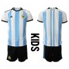 Argentina Hjemmedraktsett Barn VM 2022 Kortermet (+ korte bukser)